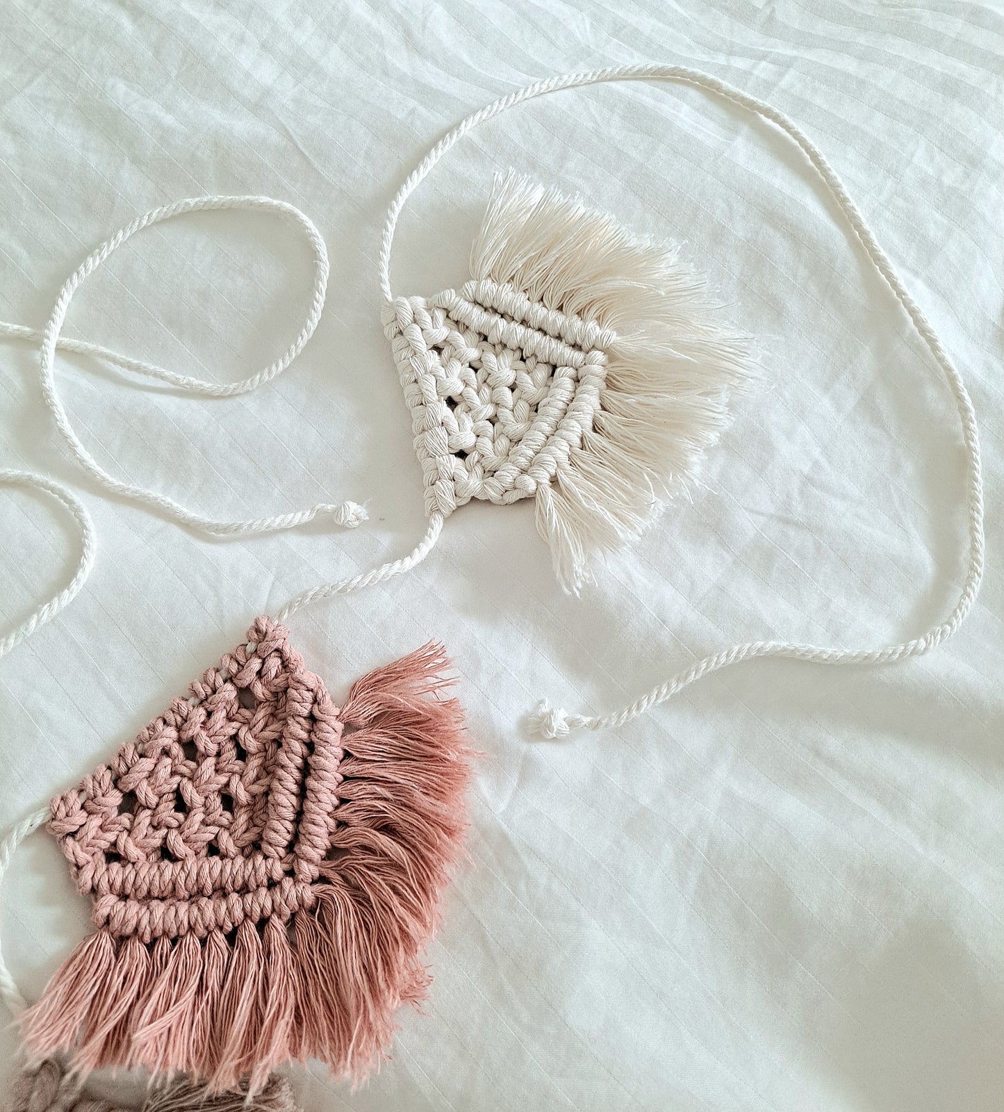 Makramee viirinauha maanläheinen & roosa