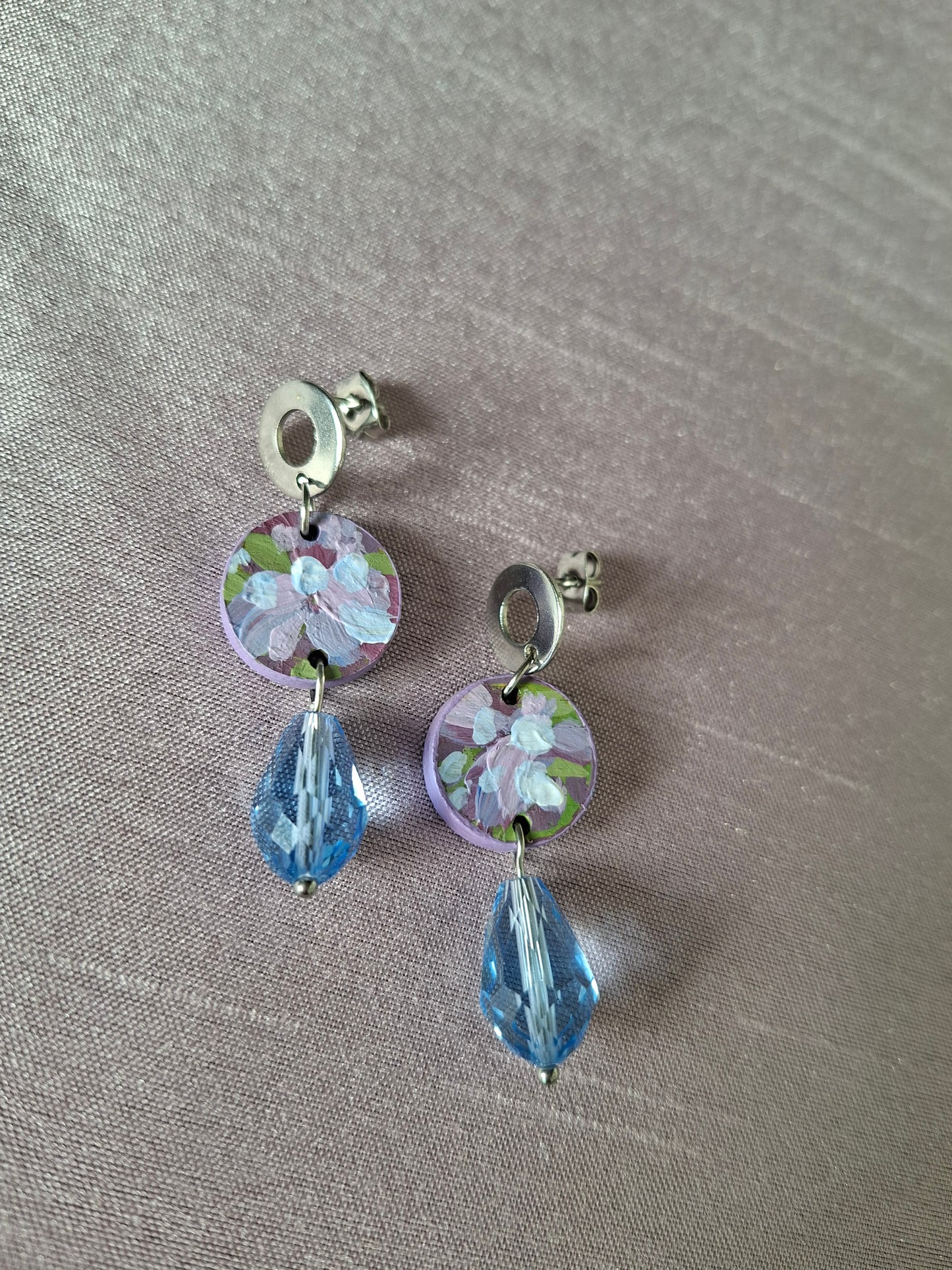 Pisara korvakorut violetti & sininen