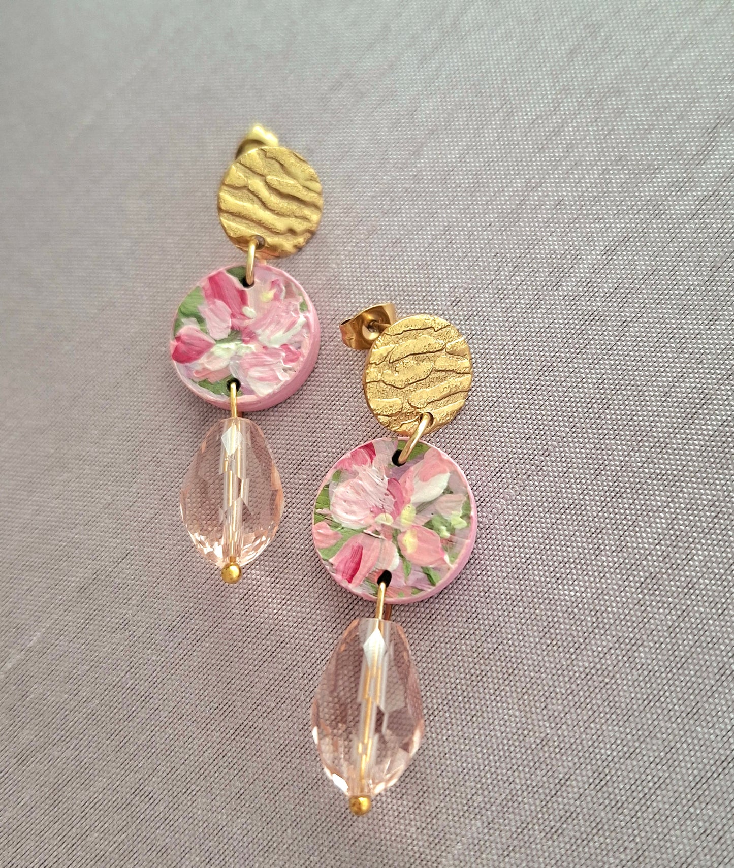 Pisara korvakorut vaaleanpunainen