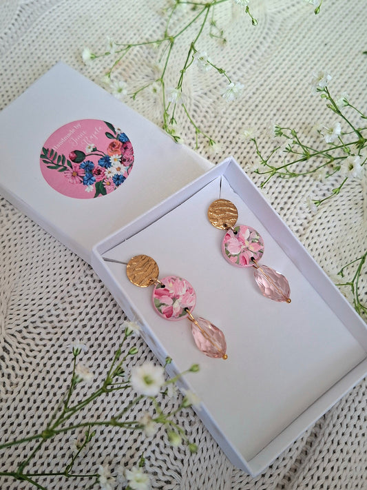 Pisara korvakorut vaaleanpunainen